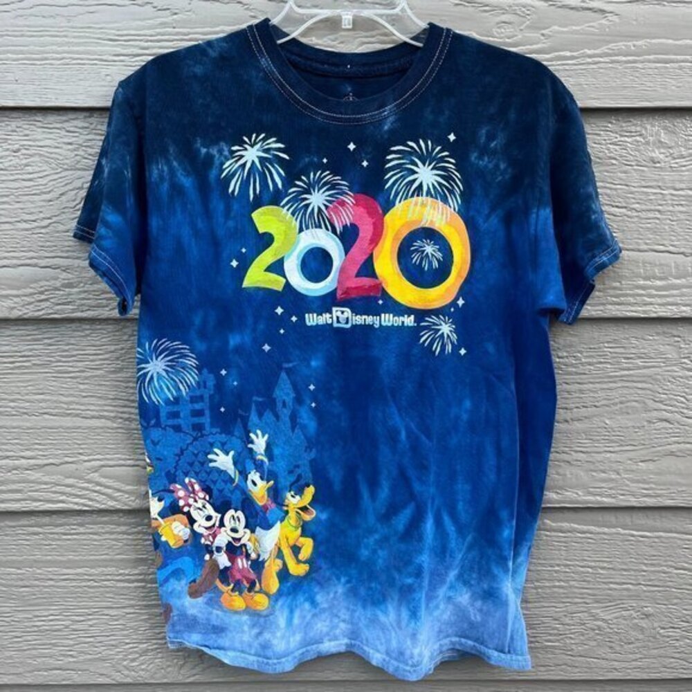 Disney Parks Walt Disney‎ World Blue Tie Dye T Shirt Mickey Mouse Ombré 2020 M